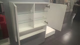 Veidrodinė spintelė Naturel Vario Dekor 75x68,6 cm baltos matinės spalvos su stiklinėmis lentynėlėmis