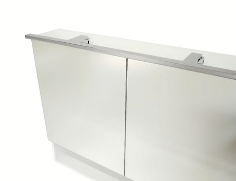 Veidrodinė spintelė Naturel Vario baltos matinės spalvos su veidrodinėmis durelėmis