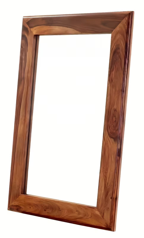 Sieninis veidrodis Naturel Wood 60x90 cm iš masyvaus palisandro, šiltų rudų atspalvių