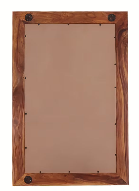 Sieninis veidrodis Naturel Wood 60x90 cm iš masyvaus palisandro, šiltų rudų atspalvių