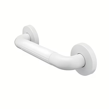 Baltos plastikinės pagalbinės atraminės rankena Nimco prie vonios arba dušo kabinai