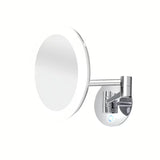 LED kosmetinis veidrodėlis Nimco chromo apdailos, su 5× didinimu ir lietimui jautriu apšviestu jungikliu.