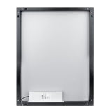 Nimco apšviestas LED veidrodis 60x80 cm, juodos spalvos, su apšvietimu perimetru