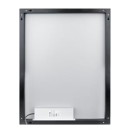 Nimco apšviestas LED veidrodis 60x80 cm, juodos spalvos, su apšvietimu perimetru