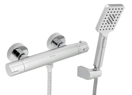 Novaservis Metalia 54 termostatinė dušo maišytuvas chromo spalvos su dušo komplektu