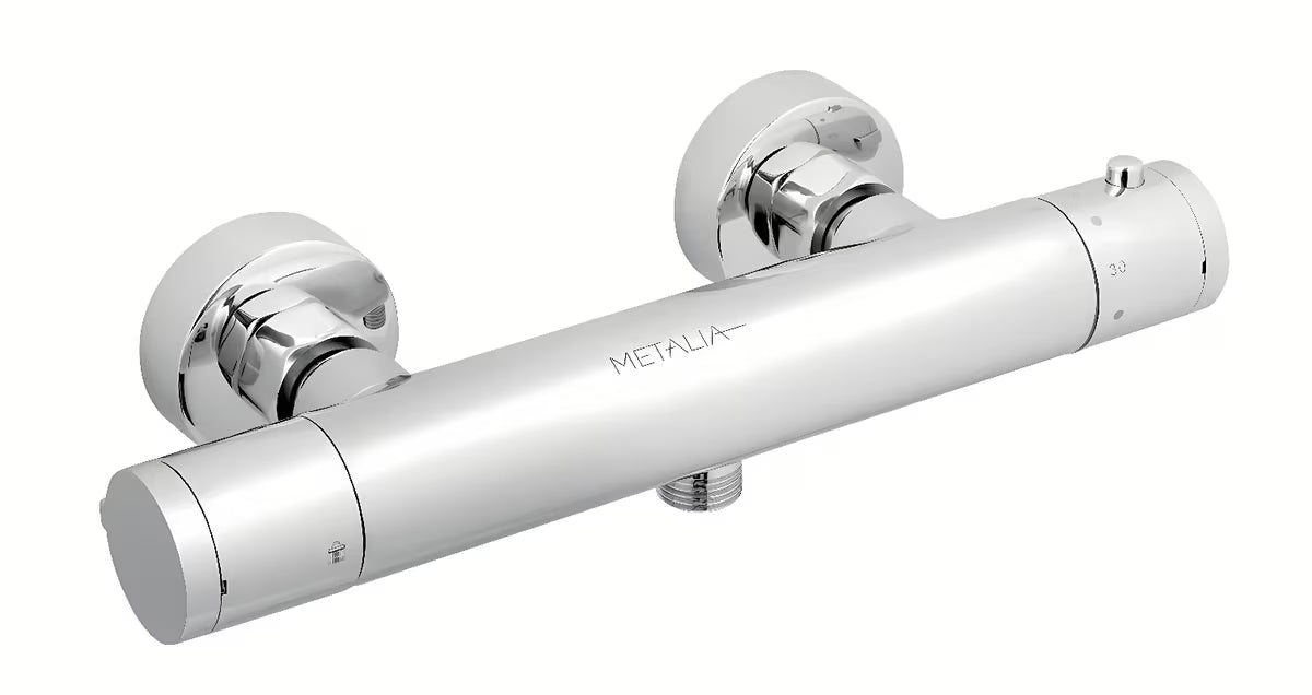 Novaservis Metalia 54 termostatinė dušo maišytuvas chromo spalvos, su apatiniu vandens išvadu