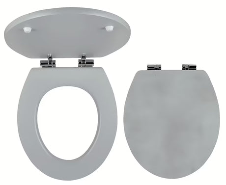 KLOZETO dangtis Novaservis su softclose technologija, betono dekoro, su chromuoto žalvario vyriais