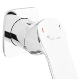 Optima Cube Way potinkinė praustuvo maišytuvas chromo spalvos su lanksčiu aeratoriumi