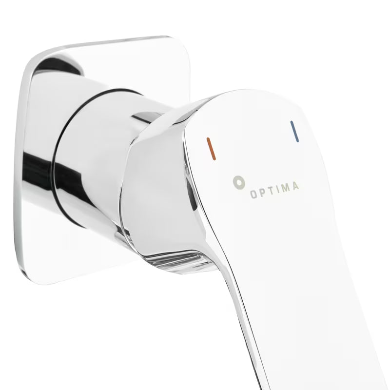 Optima Cube Way potinkinė praustuvo maišytuvas chromo spalvos su lanksčiu aeratoriumi