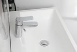Chromuotas praustuvo maišytuvas Optima Cube Way be praustuvo dugno vožtuvas su keramine kasete ir lanksčiu aeratoriumi.