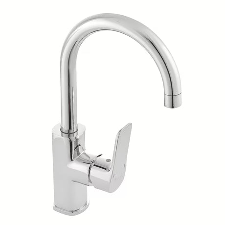 Chromuotas svirtinis stovintis virtuvinis maišytuvas Optima Cube Way su pasukamu snapu