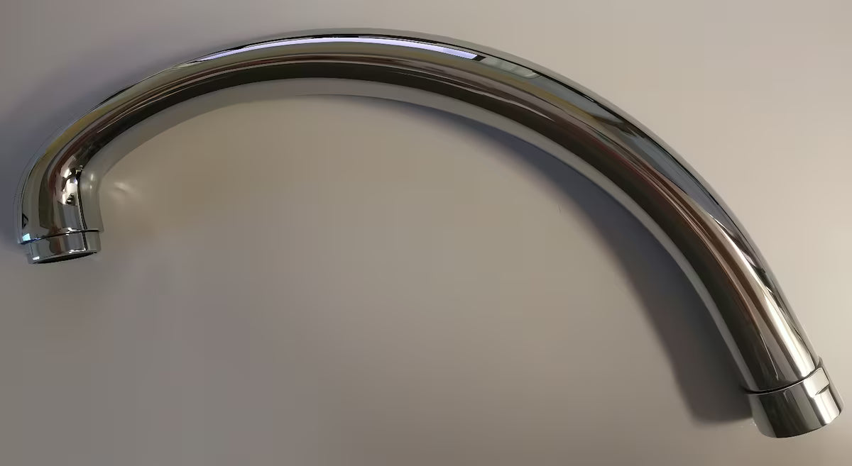 Chromuotas Optima Duela vamzdelis, minimalistinio dizaino, skirtas pro plautuvei arba praustuvui.