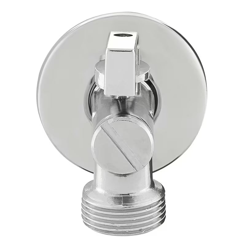 Visiškai metalinis kampinis ventilis Optima 1/2x3/4 su plastikine sklende ir integruotu filtru