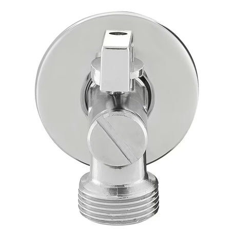 Visiškai metalinis kampinis ventilis Optima 1/2x3/4 su plastikine sklende ir integruotu filtru