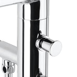 Pastatoma vonios maišytuvas Optima Chrome pro voniai laisvai pastatomas su dušo komplektu chromo spalvos.