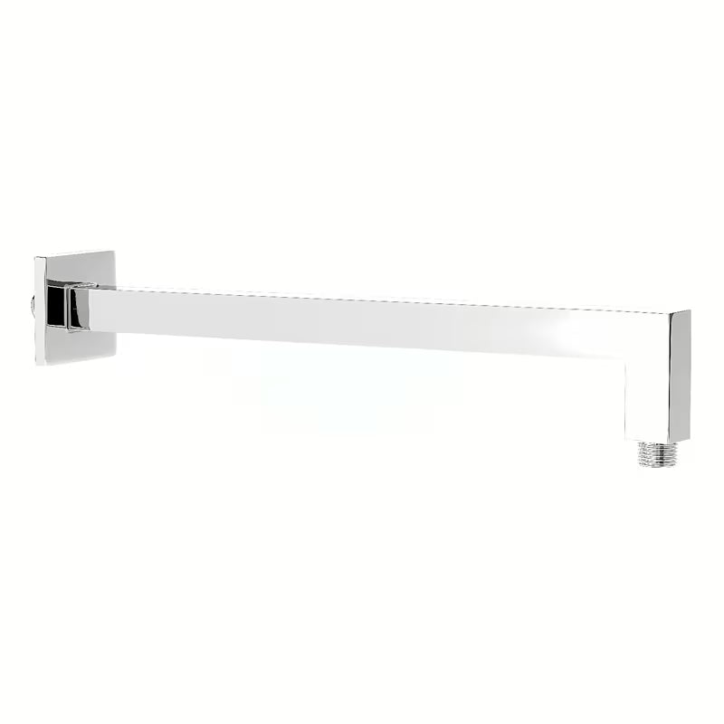 Dušo galvos Alkūnė Optima Chrome kvadratinio dizaino, ilgis 40 cm, pro viršutiniam dušui.