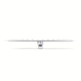 Žalvarinė viršutinis dušas Optima Chrome kampuoto dizaino, matmenys 34x22 cm