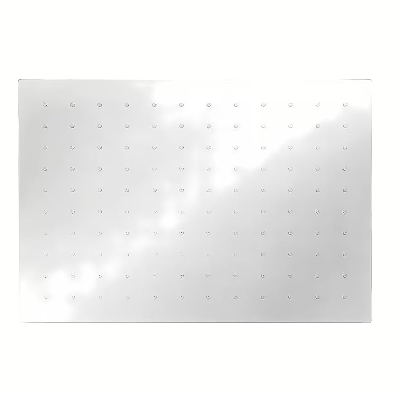 Žalvarinė viršutinis dušas Optima Chrome kampuoto dizaino, matmenys 34x22 cm