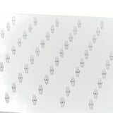Žalvarinė viršutinis dušas Optima Chrome kampuoto dizaino, matmenys 34x22 cm
