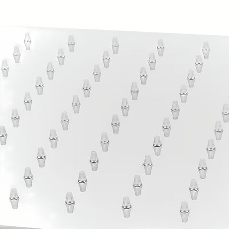 Žalvarinė viršutinis dušas Optima Chrome kampuoto dizaino, matmenys 34x22 cm