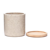 Dėžutė su dangteliu Optima Poly, light-limestone atspalvio, su mediniu dangteliu