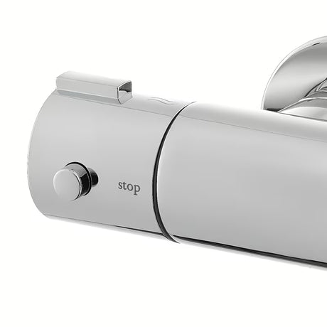 Termostatinė sieninė vonios maišytuvas Optima Chrome chromo spalvos be dušo komplekto.