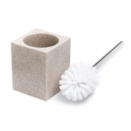 Laisvai pastatomas WC šepetys Optima Supera iš polirezino, light-limestone spalvos