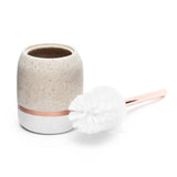 Laisvai pastatomas WC šepetys Optima Tera su light-limestone dekoru, rose gold spalvos.