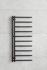 Juodas kombinuotas rankšluosčių džiovintuvas P.M.H. Apollo 500x1140 mm, su centriniu 50 mm prijungimu