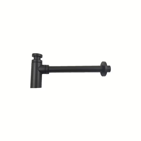 Metalinis sifonas Paffoni Light matinės juodos spalvos pro praustuvui su G 1/2" jungtimi.