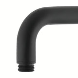 Matinės juodos spalvos dušo galvos alkūnė Paffoni Lux, 40 cm ilgio, skirta dušai