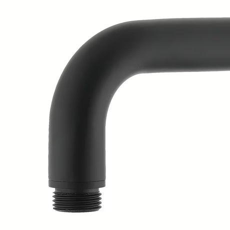 Matinės juodos spalvos dušo galvos alkūnė Paffoni Lux, 40 cm ilgio, skirta dušai