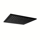 Matinės juodos spalvos viršutinis dušas Paffoni Syncro King 300 x 300 x 8 mm su pasukamu šarnyru ir apsauga nuo kalkių nuosėdų.
