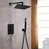 Matinės juodos spalvos viršutinis dušas Paffoni Syncro King 300 x 300 x 8 mm su pasukamu šarnyru ir apsauga nuo kalkių nuosėdų.