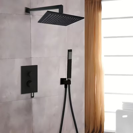 Matinės juodos spalvos viršutinis dušas Paffoni Syncro King 300 x 300 x 8 mm su pasukamu šarnyru ir apsauga nuo kalkių nuosėdų.