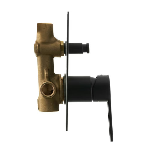 Potinkinė dušo ir vonios maišytuvas Paffoni Vallone juodos matinės spalvos, su svirtiniu valdymu.