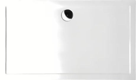 Balta stačiakampis dušo padėklas Polysan Klasik iš lieto marmuro, 120x100 cm