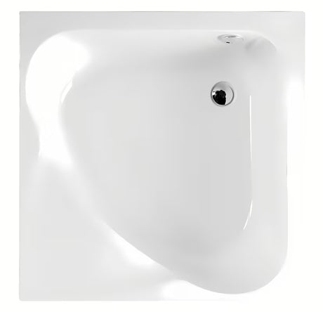 Balta kvadratinis dušo padėklas Polysan Carmen 90x90 cm iš lieto akrilo