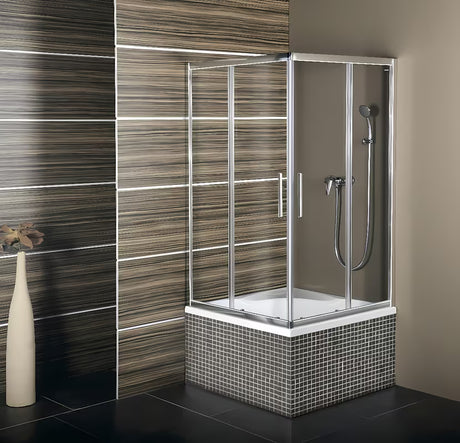 Balta kvadratinis dušo padėklas Polysan Carmen 90x90 cm iš lieto akrilo