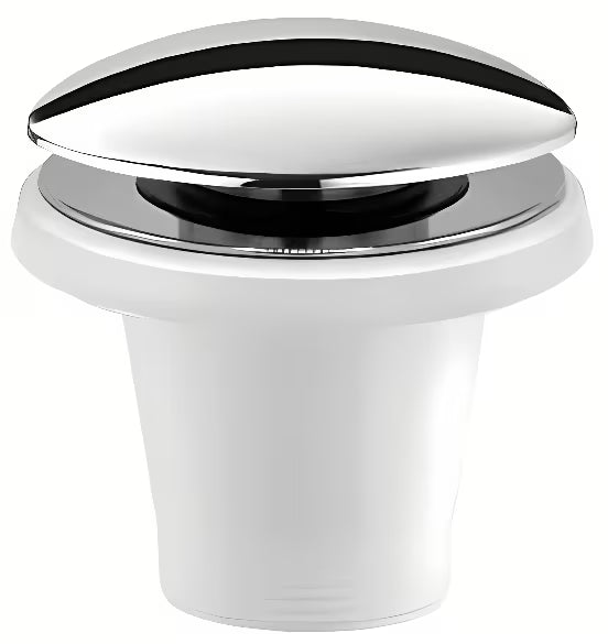Chromuotas automatinis sifonas voniai ClickClack pro vonios be perpylimo su 52 mm skersmens kamščiu