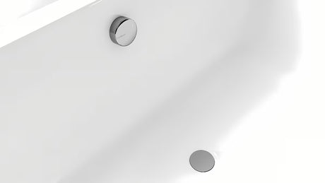 Chromuotas automatinis sifonas voniai Polysan su trosu 600 mm ir 72 mm kamščiu