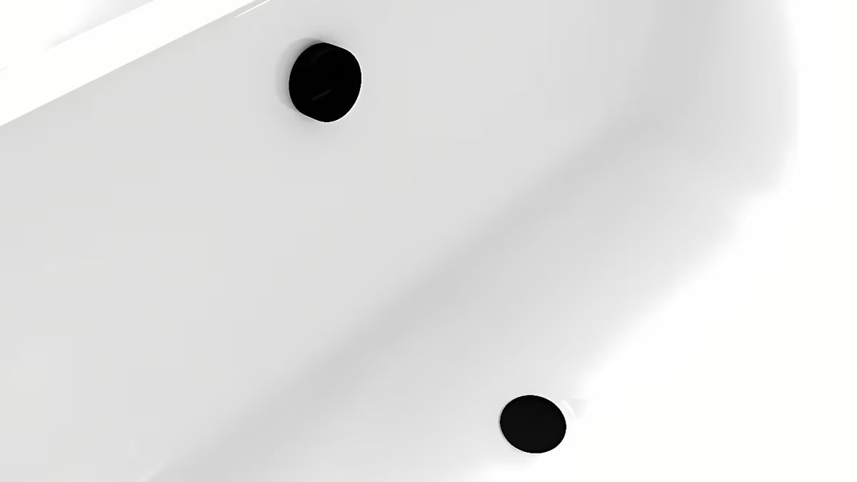 Juodas automatinis sifonas voniai Polysan su trosu 600 mm ir 72 mm kamščiu
