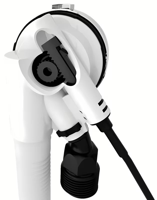 Chromuotas automatinis sifonas voniai Polysan su pripildymu, trosu 800 mm ir reguliuojamu aeratoriumi