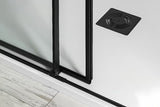 Slankiojančios dušo durys Polysan Altis Line 120x200 cm matinės juodos spalvos su skaidriu stiklu