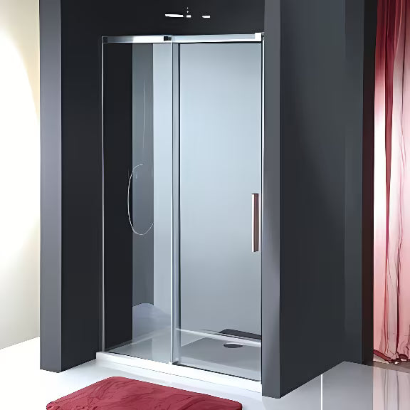 Slankiojančios dušo durys nišai Polysan Altis Line 130 cm blizgaus chromo spalvos su skaidriu stiklu