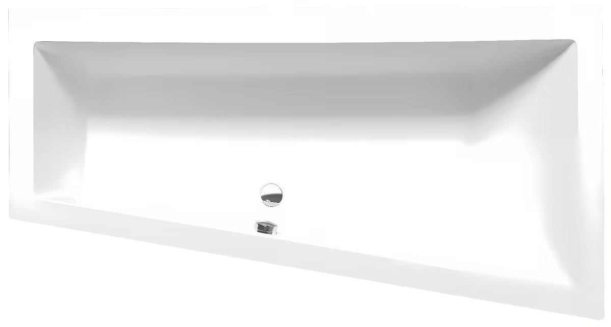 Polysan Andra asimetrinė dešininė akrilinė vonia 180 x 90 cm