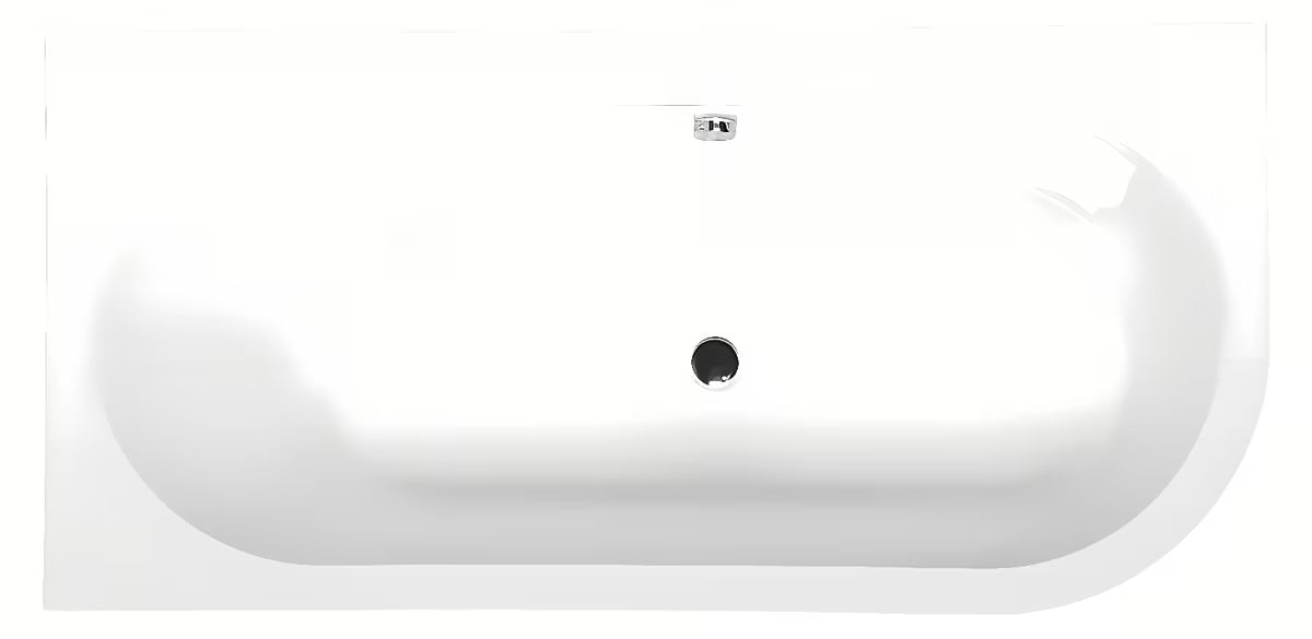 Polysan Astra asimetrinė akrilinė vonia, kairinė, 160 x 75 cm