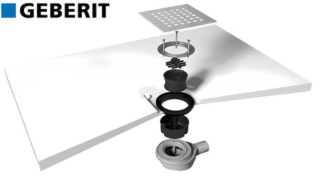 Polysan Flexia sifonas dušo padėklui dušo padėklui su juodu nerūdijančio plieno dangteliu pro, nutekėjimo anga 90 mm