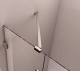 Šoninė dušo sienelė Polysan Fortis Edge, blizgaus chromo spalvos, su skaidriu stiklu ir Antidrop danga