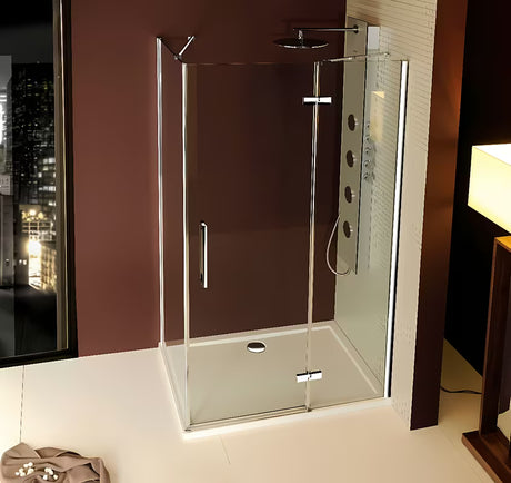 Baltas stačiakampis dušo padėklas Polysan Karia iš lieto marmuro, 100x80 cm